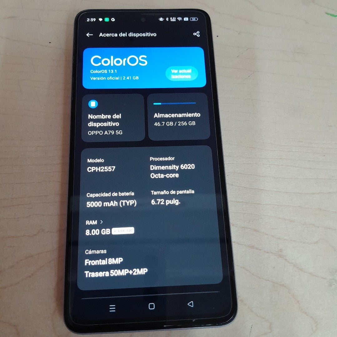 CELULAR OPPO A79 CPH2557 (2023) 256 GB 8 GB RAM (SEMINUEVO)