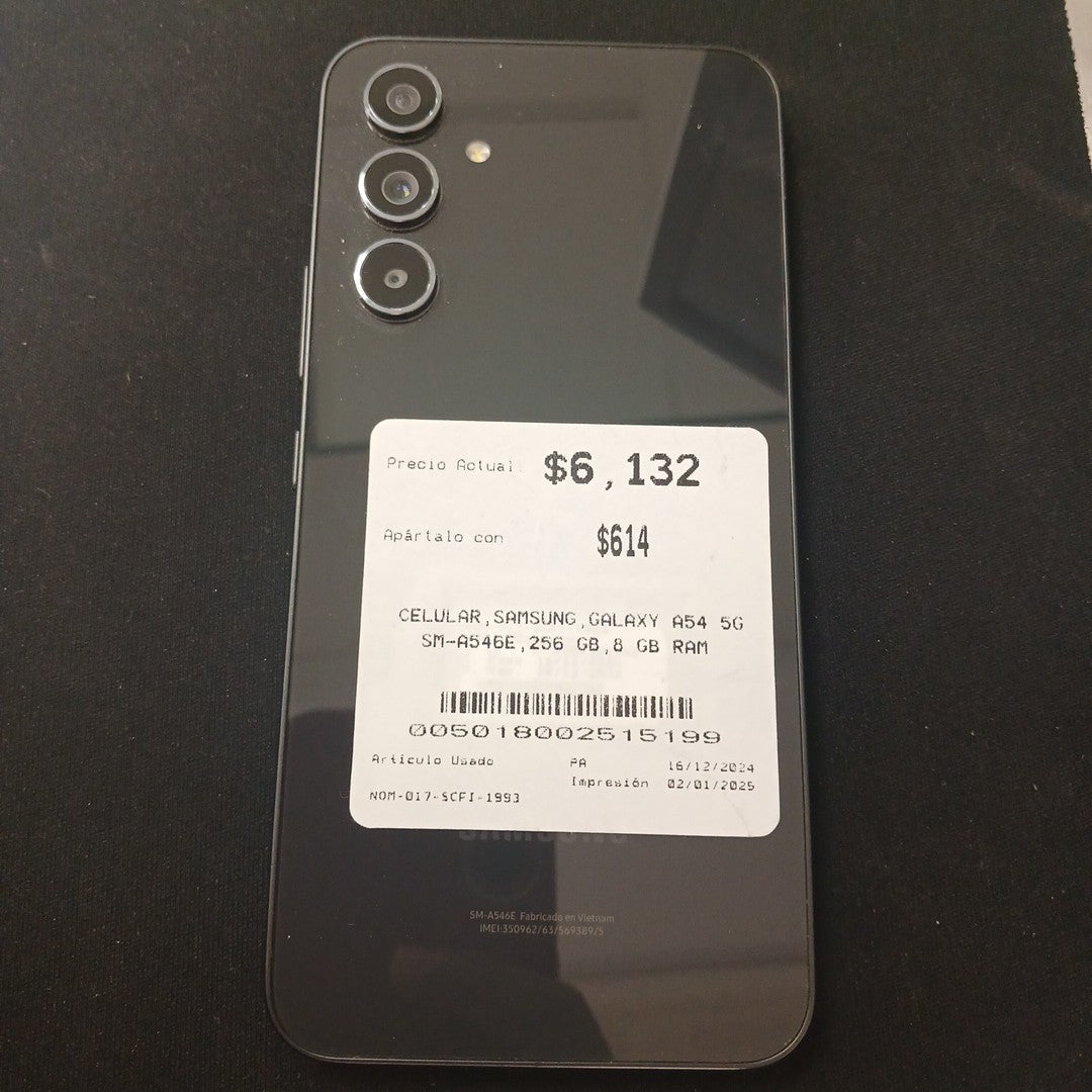 CELULAR SAMSUNG GALAXY A54 5G SM-A546E 256 GB 8 GB RAM (SEMINUEVO)