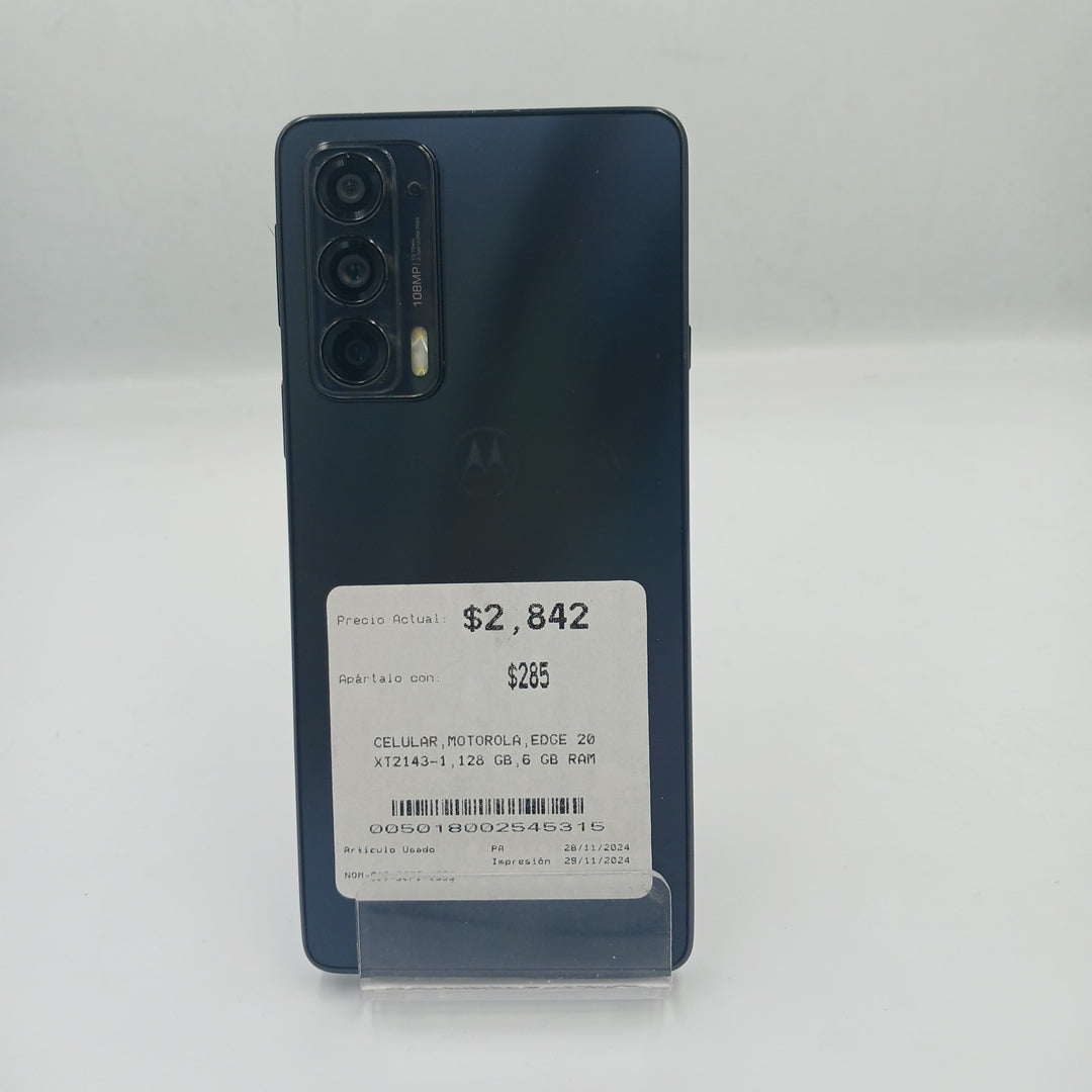 CELULAR MOTOROLA EDGE 20 XT2143-1 128 GB 6 GB RAM (SEMINUEVO)