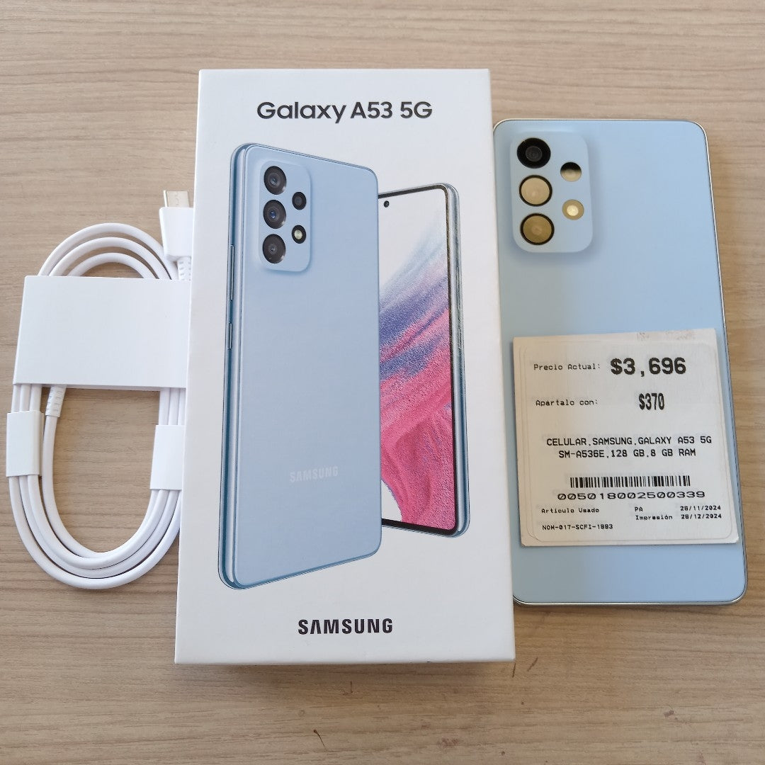 CELULAR SAMSUNG GALAXY A53 5G SM-A536E 128 GB 8 GB RAM (SEMINUEVO)