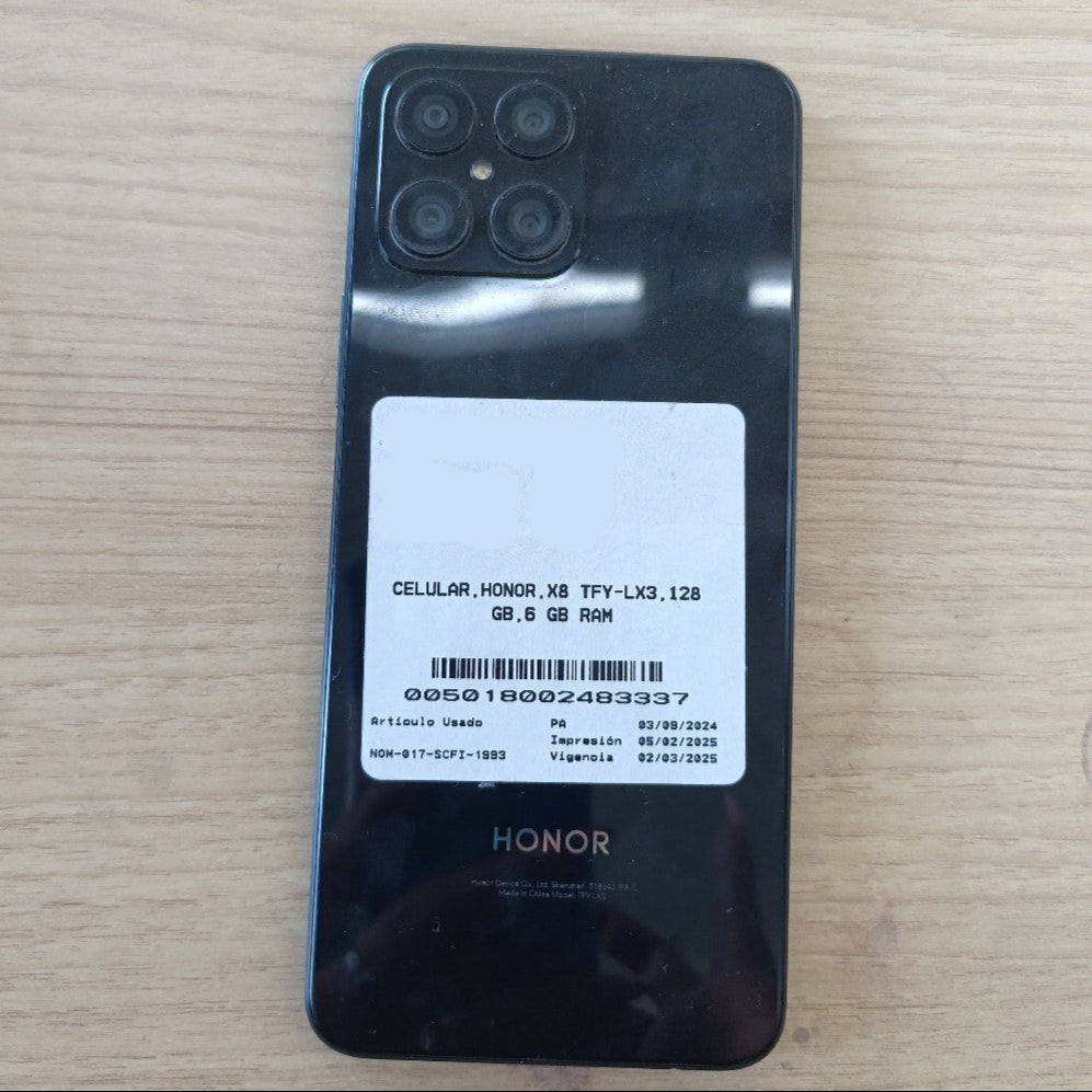 CELULAR HONOR X8 TFY-LX3 128 GB 6 GB RAM (SEMINUEVO)