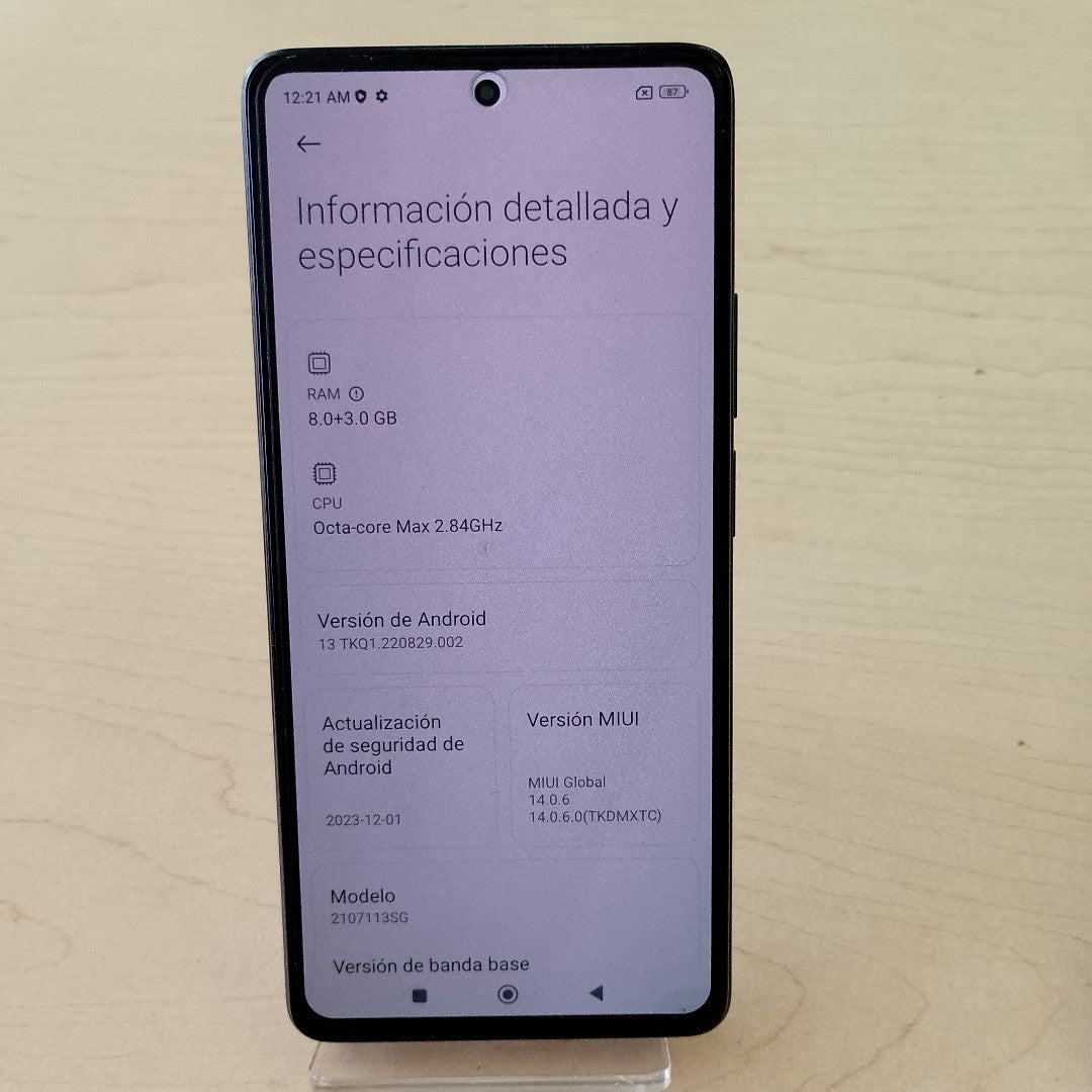 CELULAR XIAOMI 11T PRO 2107113SG 256 GB 8 GB RAM (SEMINUEVO)