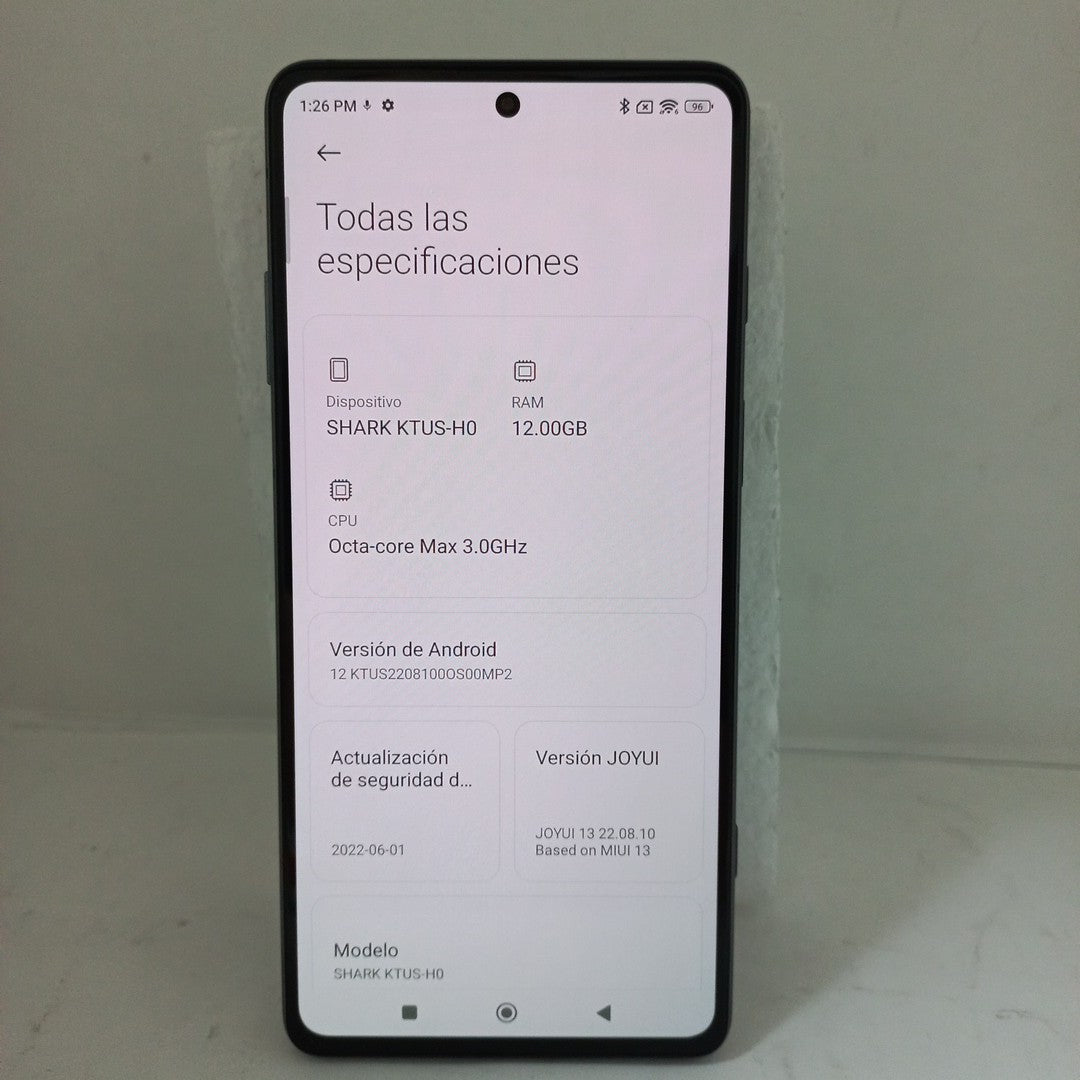 CELULAR XIAOMI BLACK SHARK 5 PRO KTUS-H0 256 GB 12 GB RAM (SEMINUEVO)