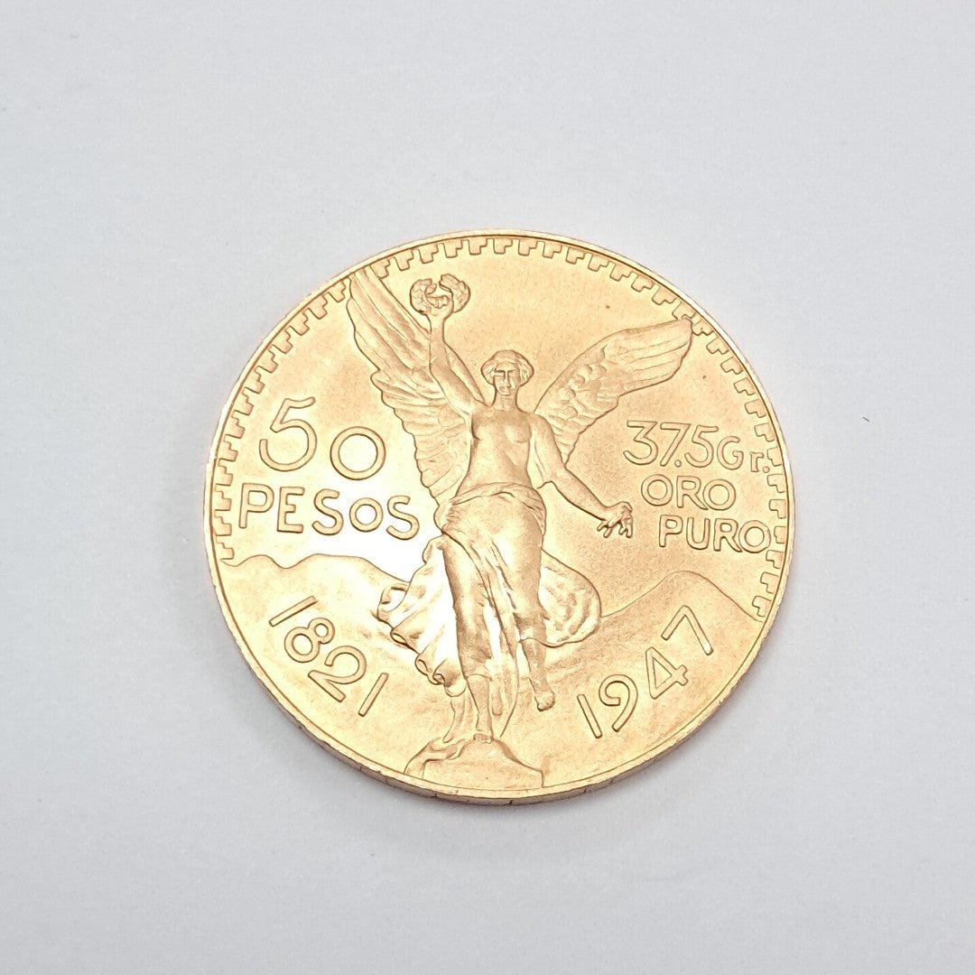 K1 41,60 GRMS - DTO. 0,00 GRMS - 21 K - AVALÚO 76003,20 * IDENTIFICACIÓN MONEDA NOMINATIVA * MONEDAS PESOS 50 PESOS (SEMINUEVO)