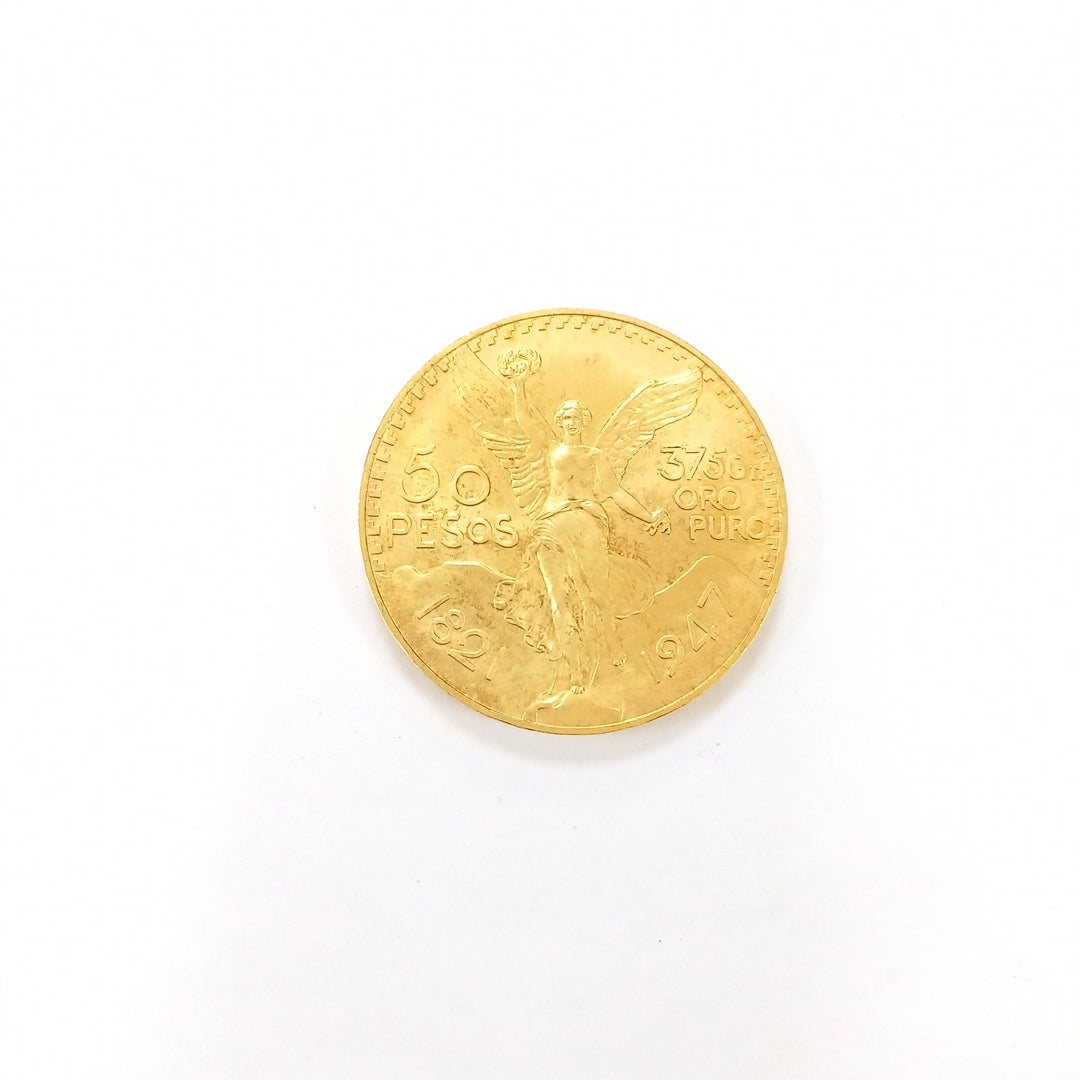 K1 41.6 GRMS - DESC. 0 GRAMOS - 21 K - AVALÚO 71884.8 * * IDENTIFICACIÓN MONEDA NOMINATIVA. * MONEDAS PESOS 50 PESO (SEMINUEVO)