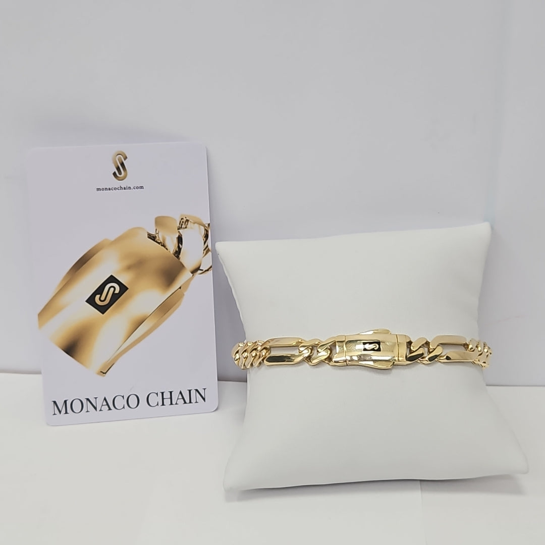 PULSERA MONACO ORO 14K 9.9 (NUEVO)