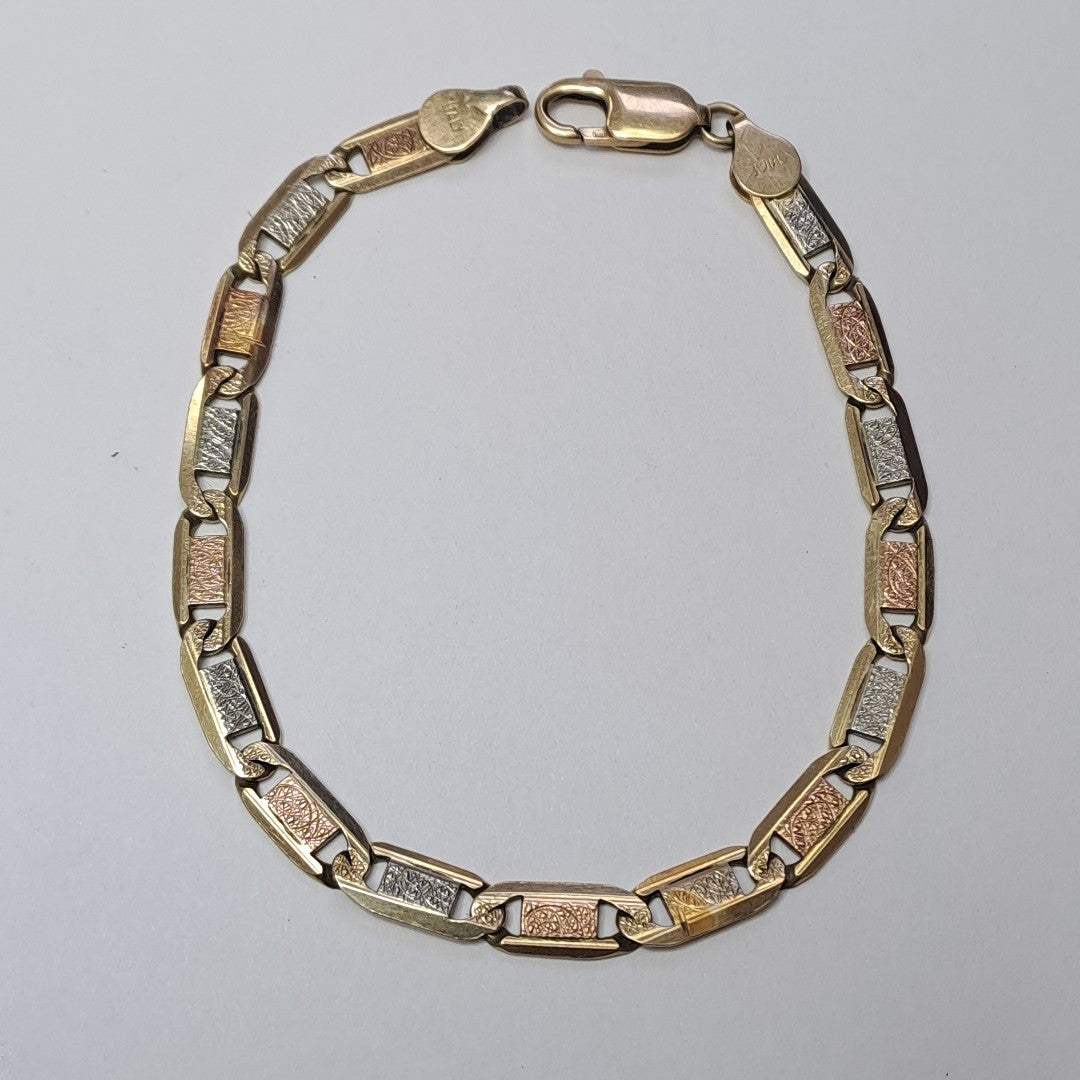 PULSERA ORO,ORO COMBINADO 14 K 12,70 GRMS (SEMINUEVO)