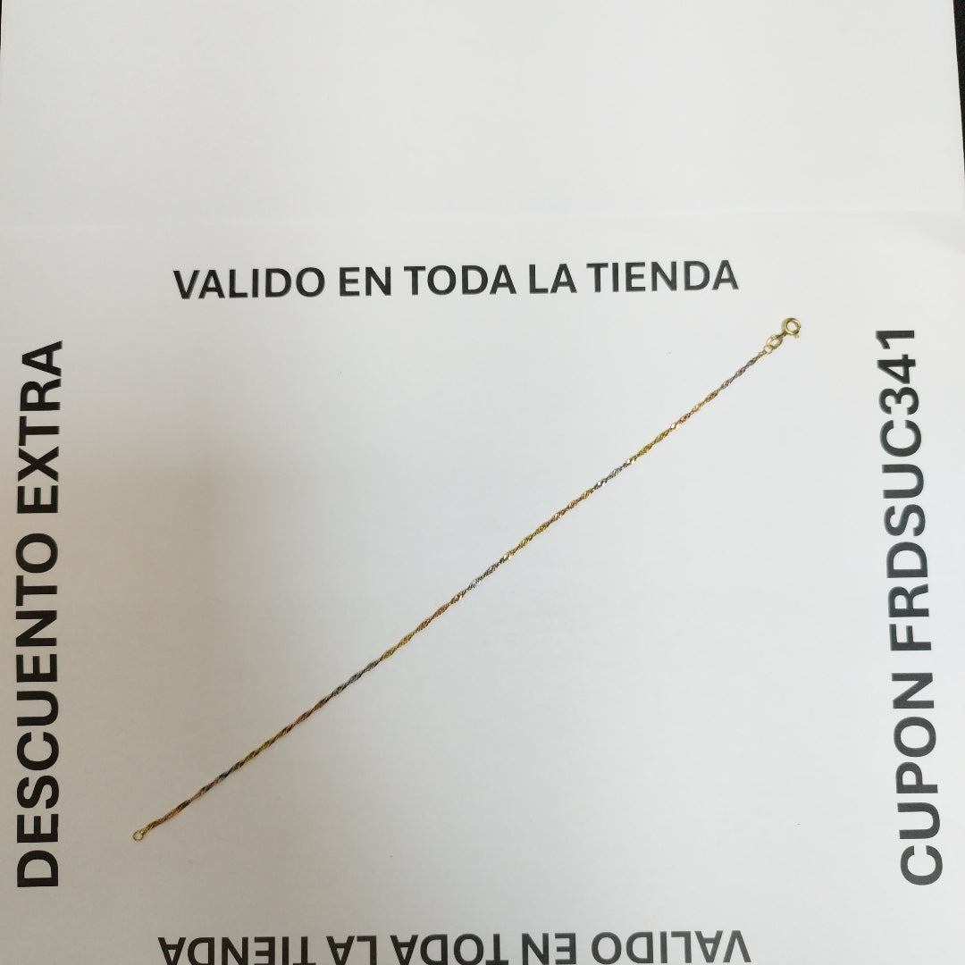 PULSERA ORO,ORO COMBINADO 10 K 1,10 GRMS (SEMINUEVO)
