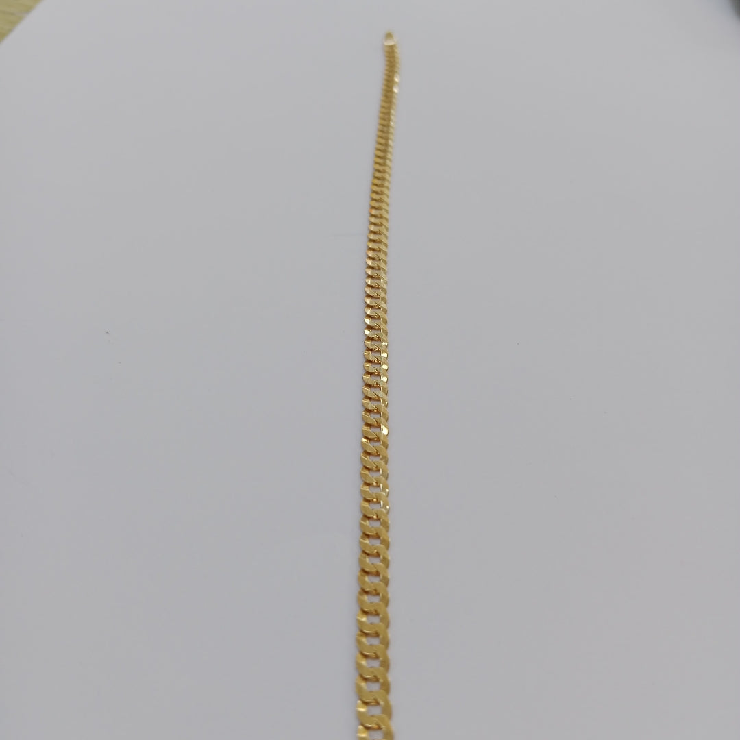 PULSERAS CABALLERO BARBADA AMARILLA ORO 14K 4.8 (NUEVO)