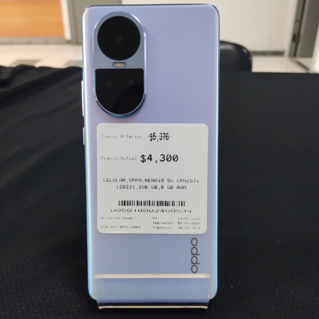 CELULAR OPPO RENO10 5G CPH2531 (2023) (SEMINUEVO)