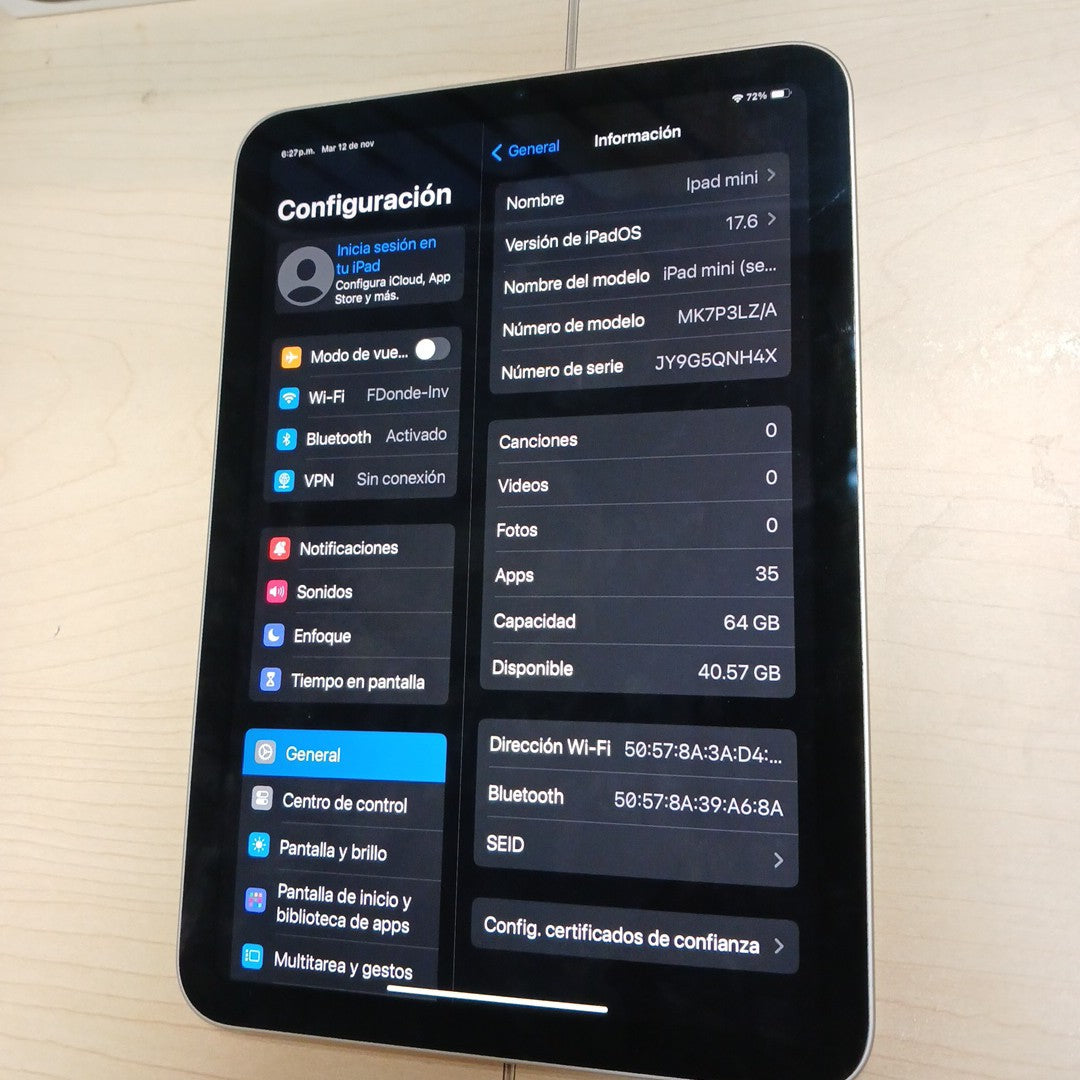 TABLETA APPLE IPAD MINI 6 A2567 (SEMINUEVO)