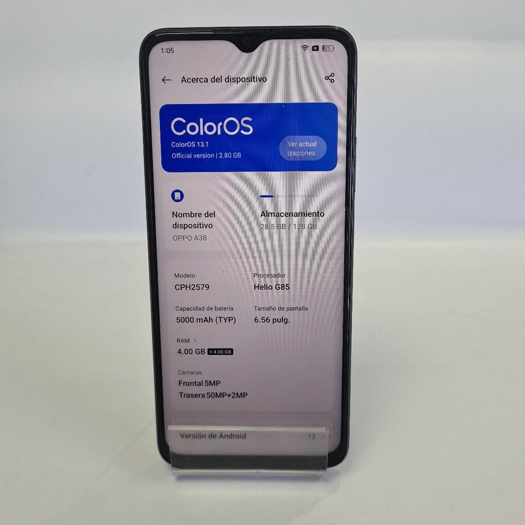 CELULAR OPPO A38 CPH2579 (2023) 128 GB 4 GB RAM (SEMINUEVO)