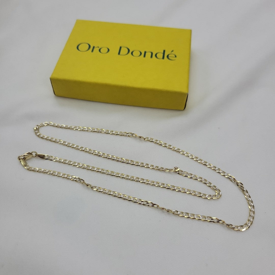 CADENAS BARBADA DIAMANTADA ORO 14K 4.4 (NUEVO)