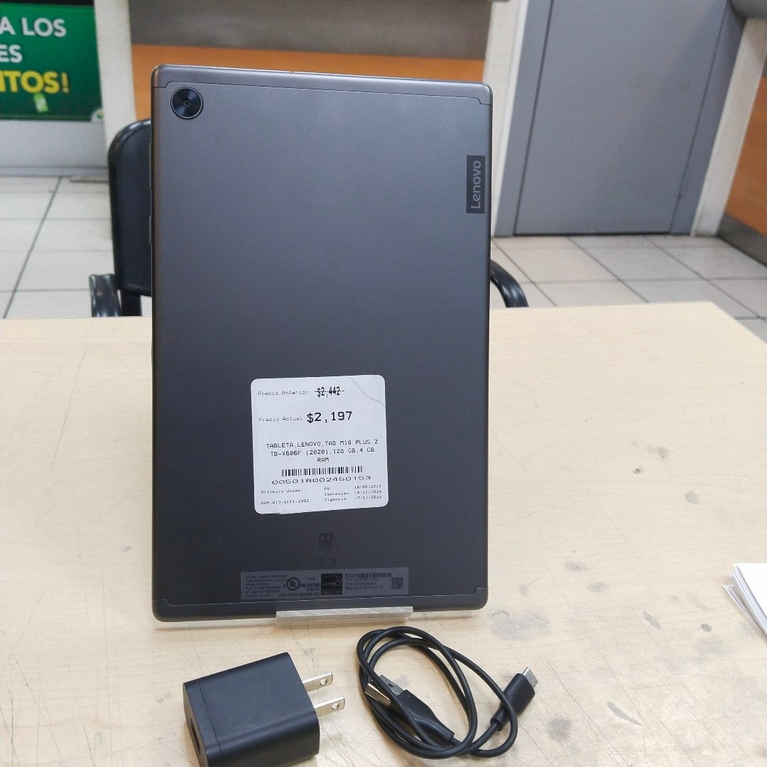 TABLETA LENOVO TAB M10 PLUS 2 TB-X606F (2020) 128 GB 4 GB RAM (SEMINUEVO)