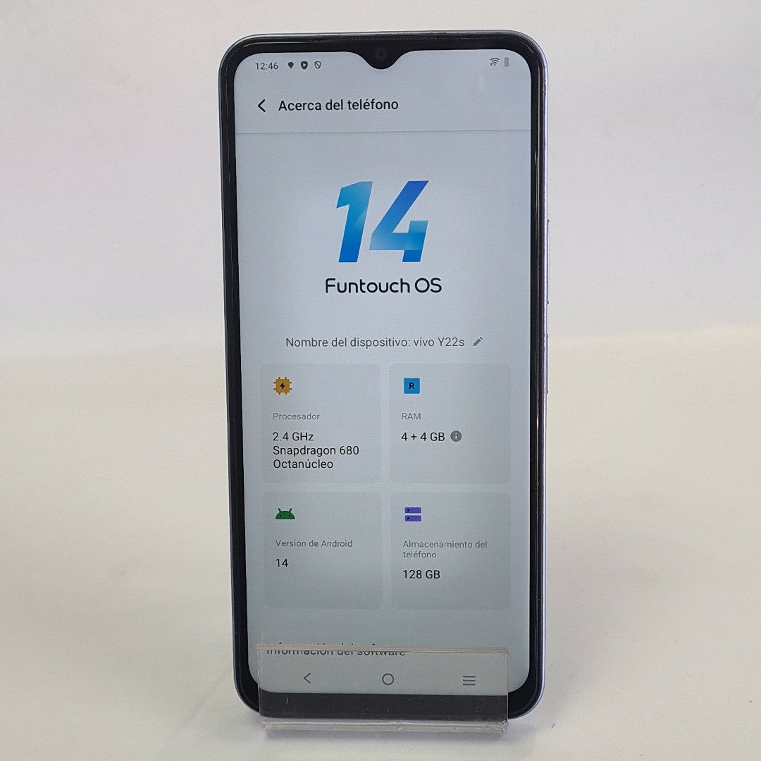 CELULAR VIVO Y22S V2206 128 GB 4 GB RAM (SEMINUEVO)