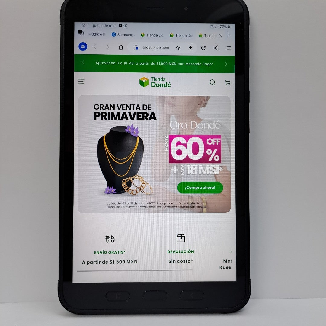 TABLETA SAMSUNG GALAXY TAB ACTIVE 3 SM-T575 64 GB 4 GB RAM (SEMINUEVO)