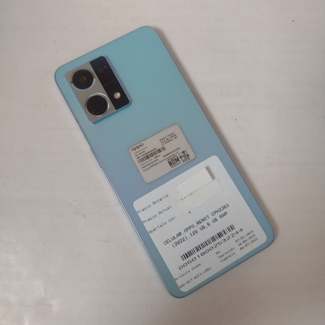 CELULAR OPPO RENO7 CPH2363 (2022) 128 GB 6 GB RAM (SEMINUEVO)
