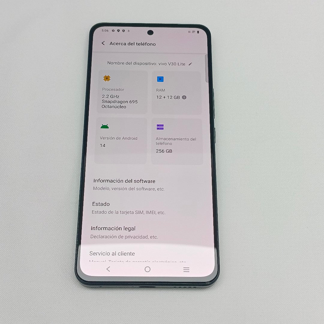 CELULAR VIVO V30 LITE V2314 (2023) 256 GB 12 GB RAM (SEMINUEVO)