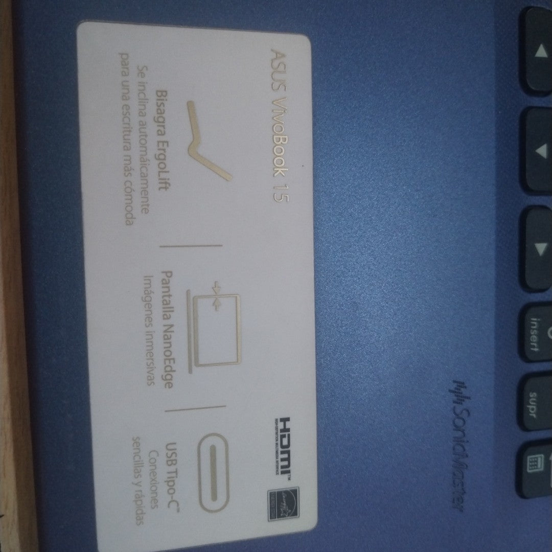 LAPTOP ASUS VIVOBOOK X512DA-BR1313T (2021) 1 TB + 256 GB SSD 8 GB RAM (SEMINUEVO)