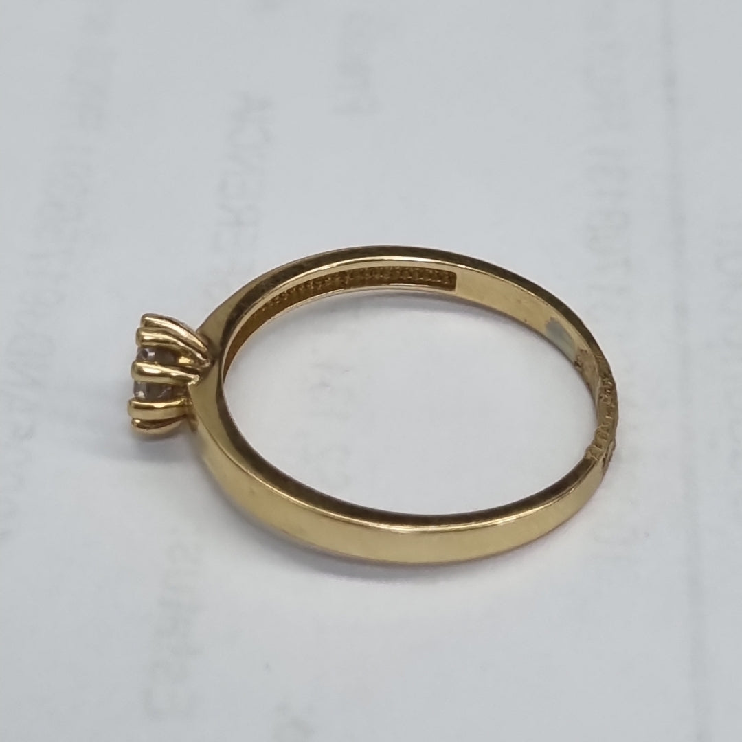 10024ANC00075B875 FRD6 SOLITARIO DE 8 UÑAS CON CIRCONIAS ORO 14K 2.1GRS (NUEVO)