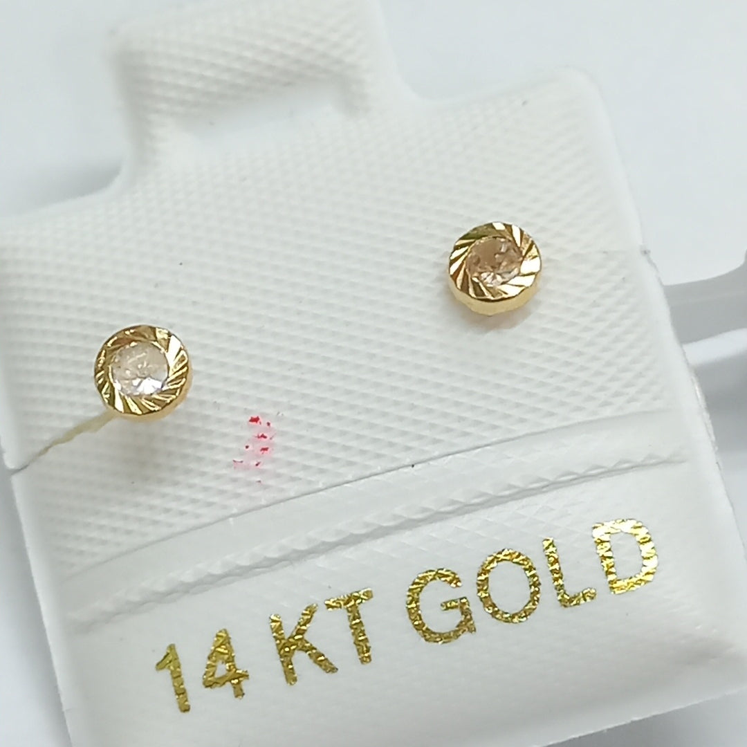 BROQUELES ORO 14K 1 (NUEVO)