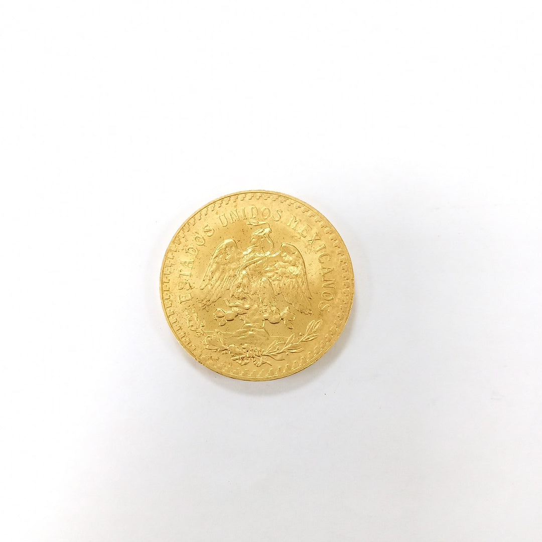 K1 41.6 GRMS - DESC. 0 GRAMOS - 21 K - AVALÚO 71884.8 * * IDENTIFICACIÓN MONEDA NOMINATIVA. * MONEDAS PESOS 50 PESO (SEMINUEVO)