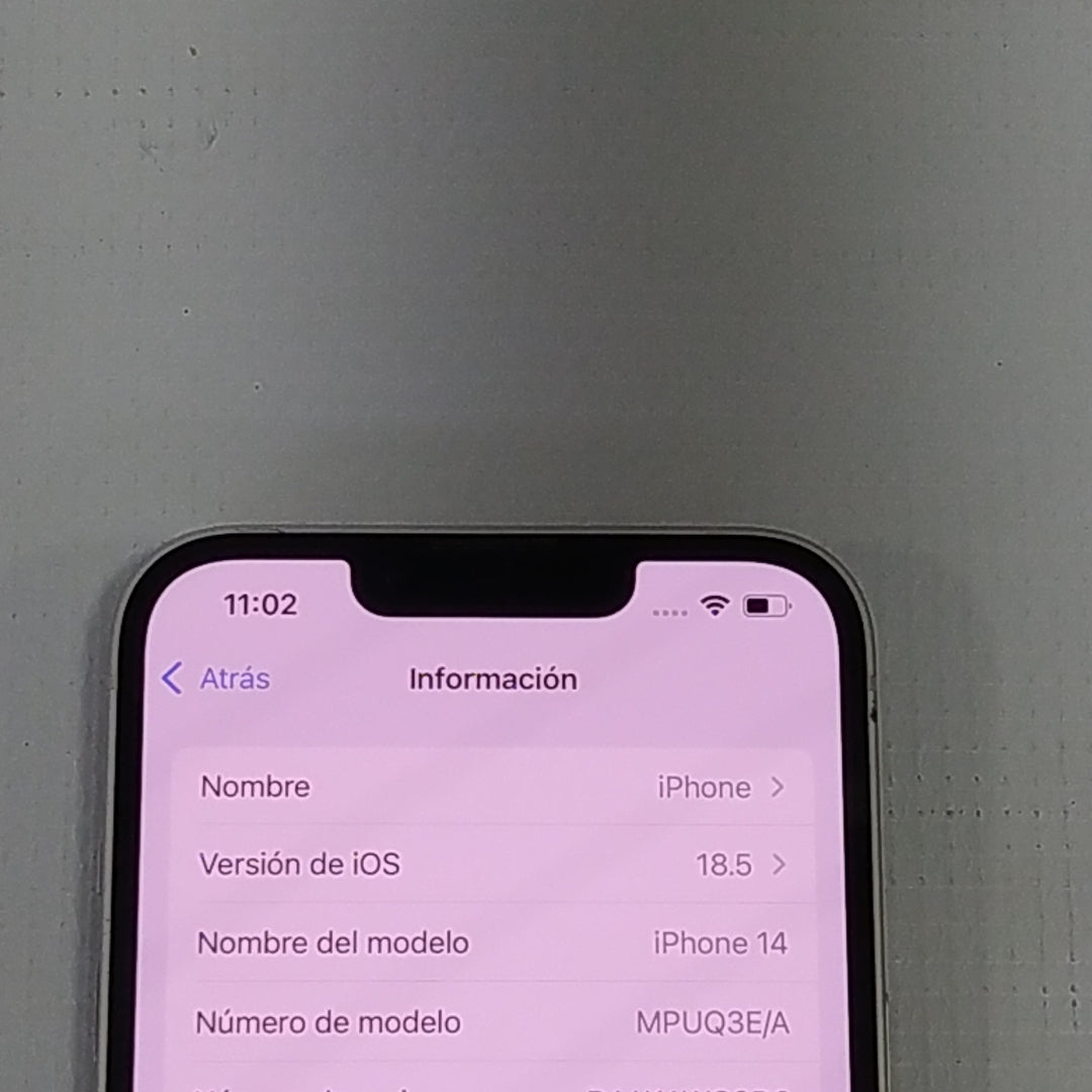 CELULAR APPLE IPHONE 14 A2881 128 GB 6 GB RAM (SEMINUEVO)
