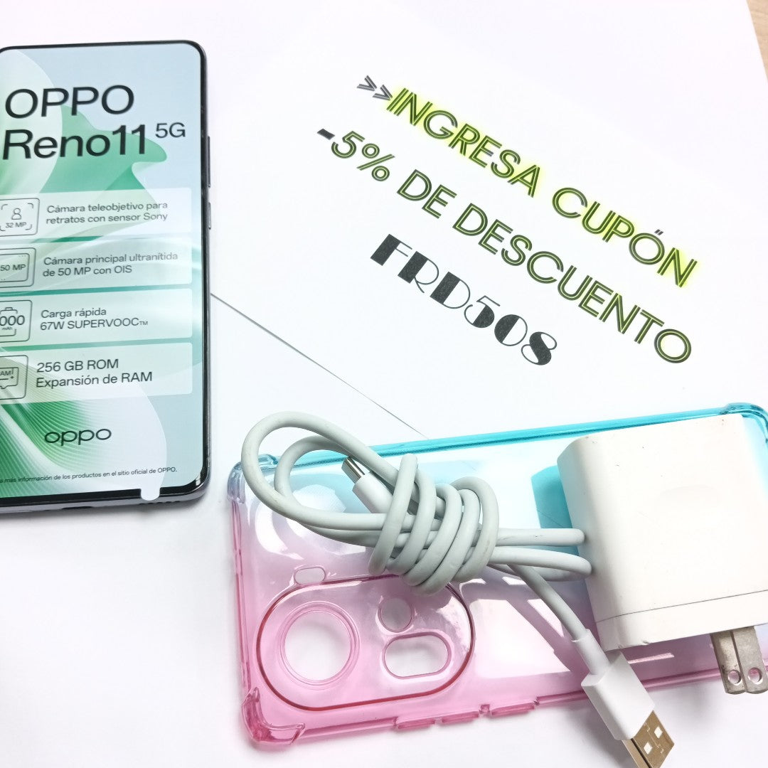 CELULAR OPPO  RENO11 5G CPH2599 (2024) 256 GB 8 GB RAM (SEMINUEVO)