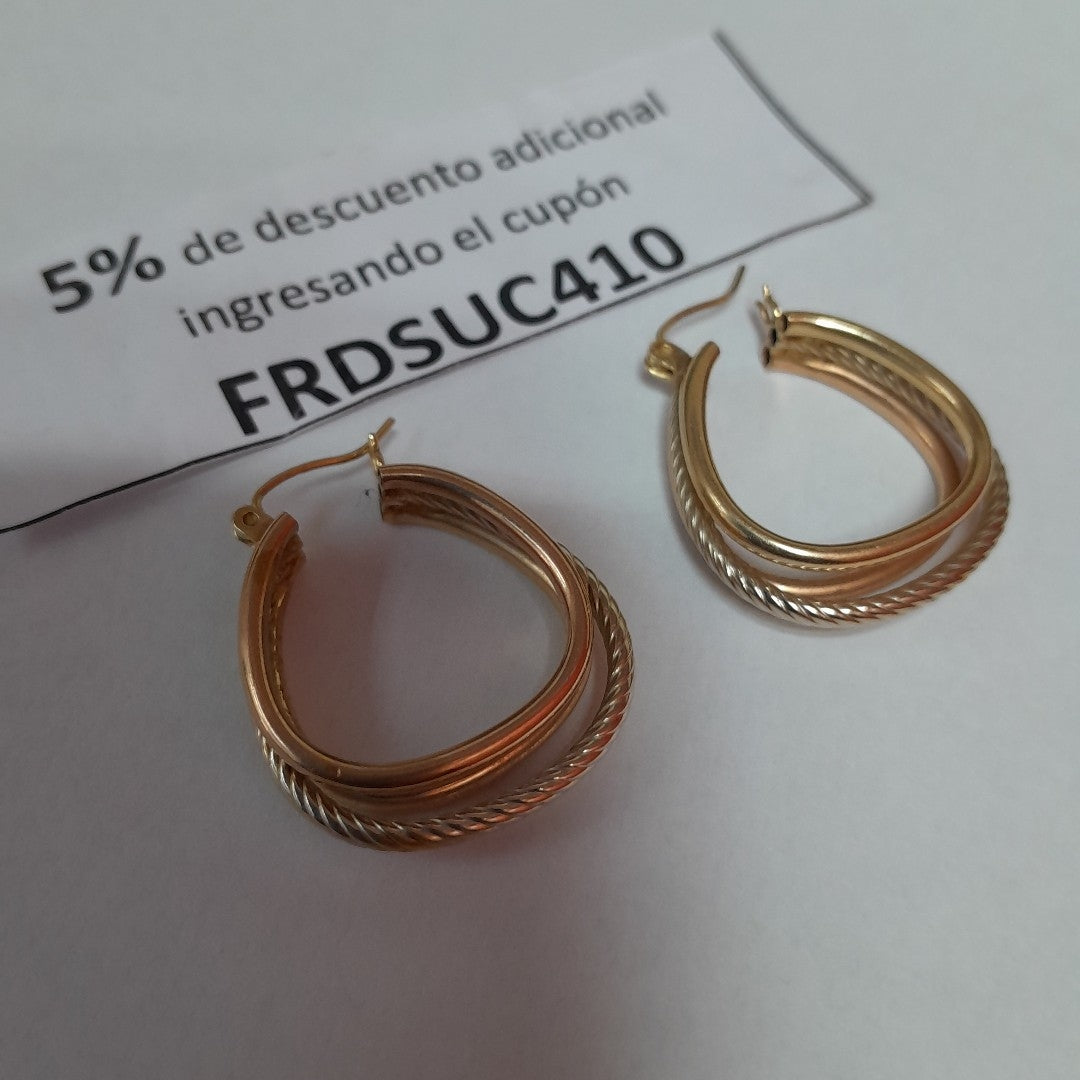 K1 4,00 GRMS 10 K ESPECIFICACIONES COMPLEMENTARIAS VENTA DE UN PAR DE ARRACADAS (SEMINUEVO)