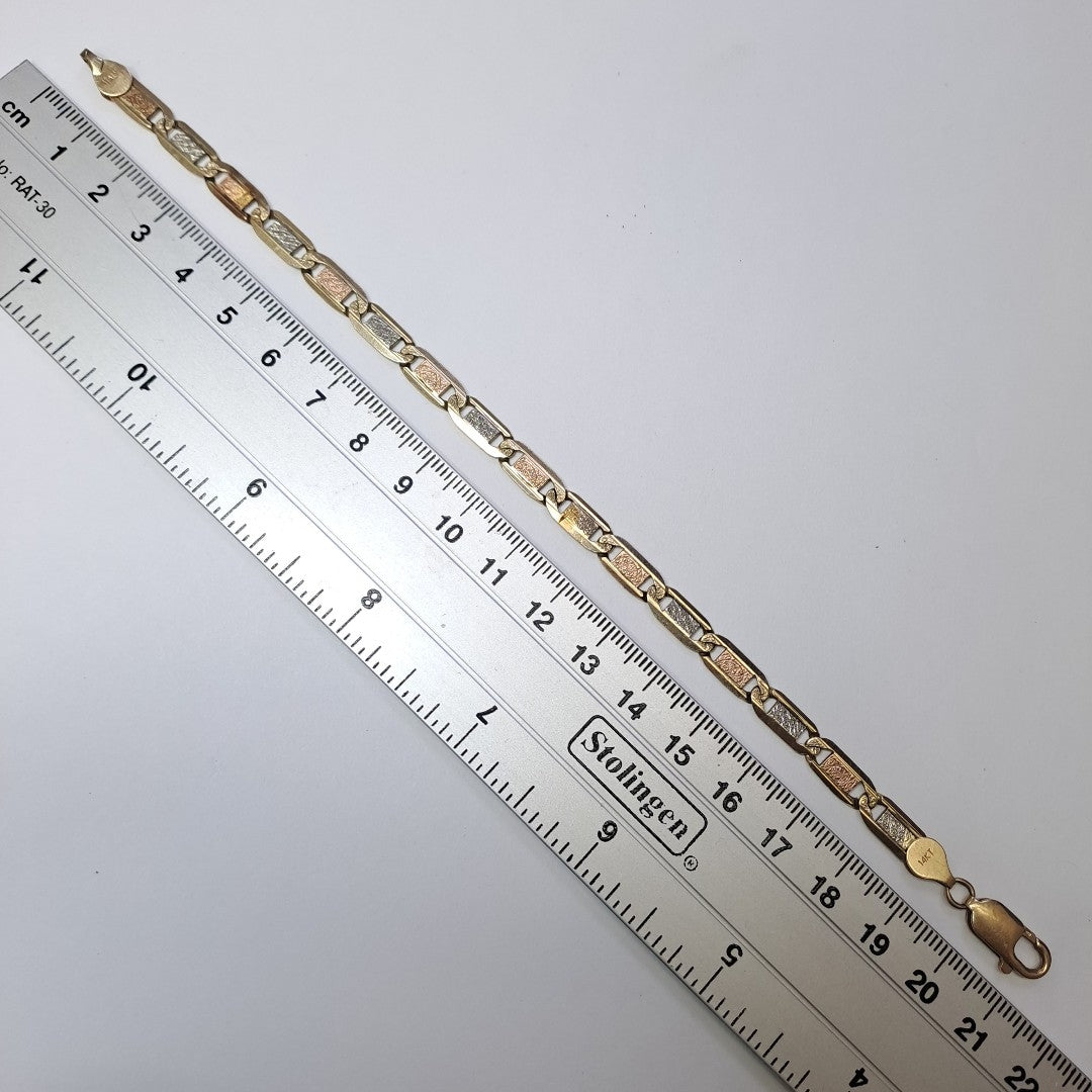 PULSERA ORO,ORO COMBINADO 14 K 12,70 GRMS (SEMINUEVO)