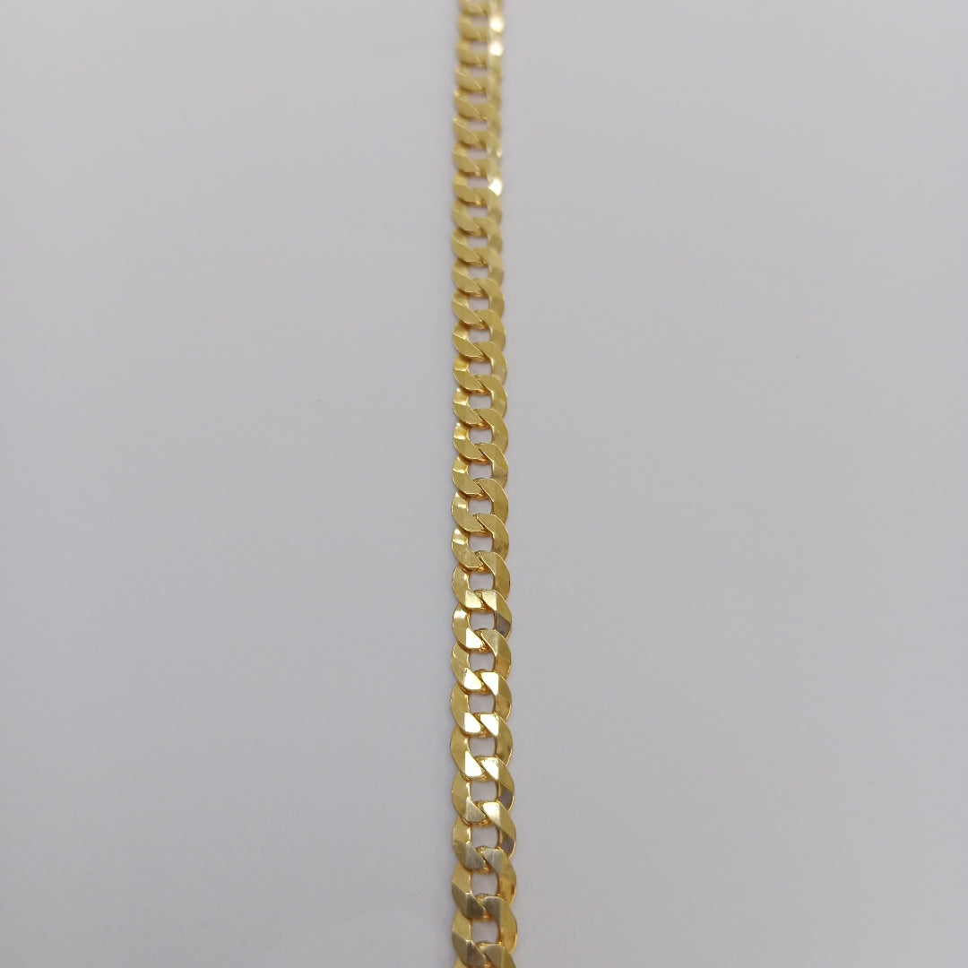 PULSERAS CABALLERO BARBADA AMARILLA ORO 14K 4.8 (NUEVO)