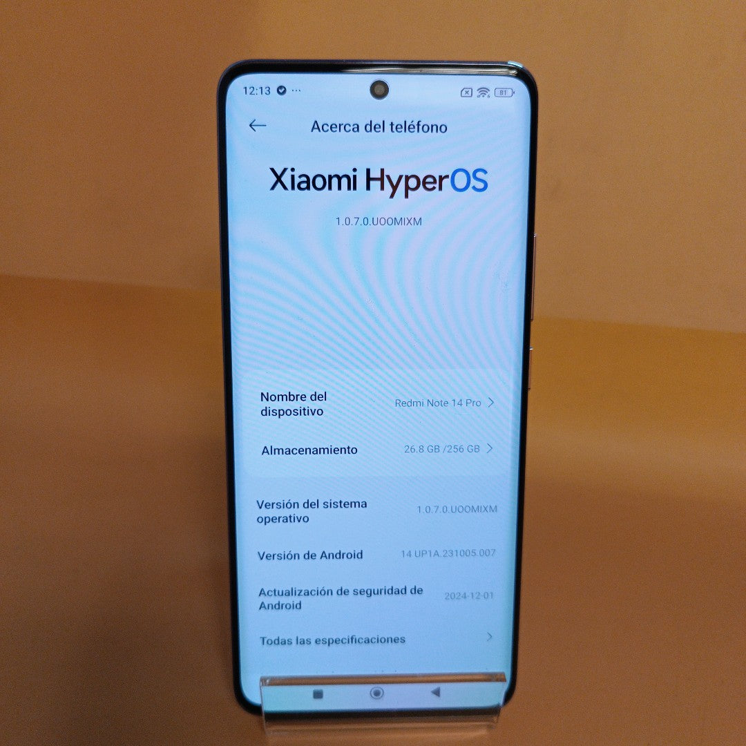 CELULAR XIAOMI REDMI NOTE 14 PRO 5G 24090RA29G (2025) 256 GB 8 GB RAM (SEMINUEVO)