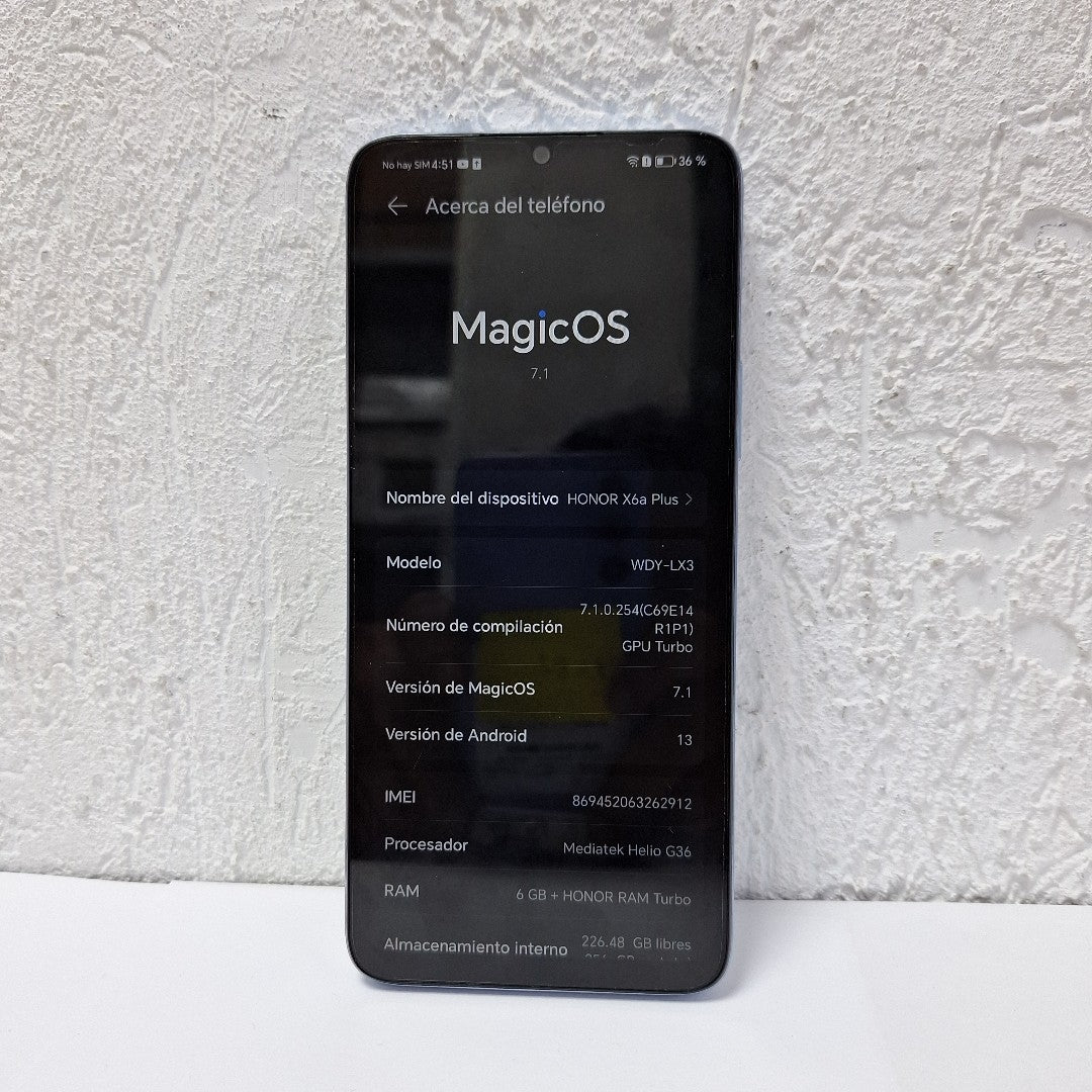 CELULAR HONOR X6A WDY-LX3 (2023) (SEMINUEVO)