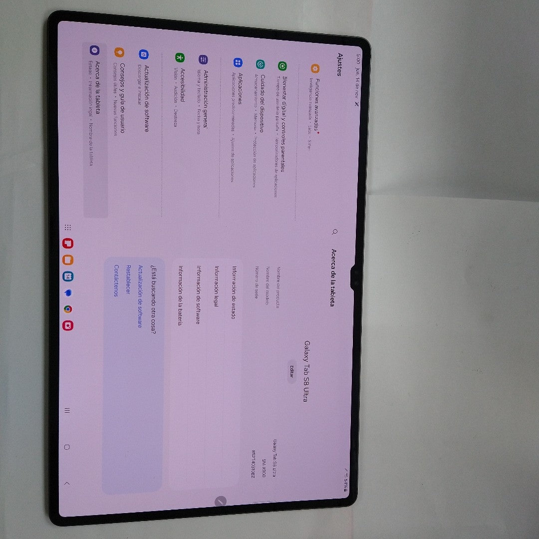 TABLETA SAMSUNG GALAXY TAB S8 ULTRA SM-X900 512 GB 16 GB RAM (SEMINUEVO)