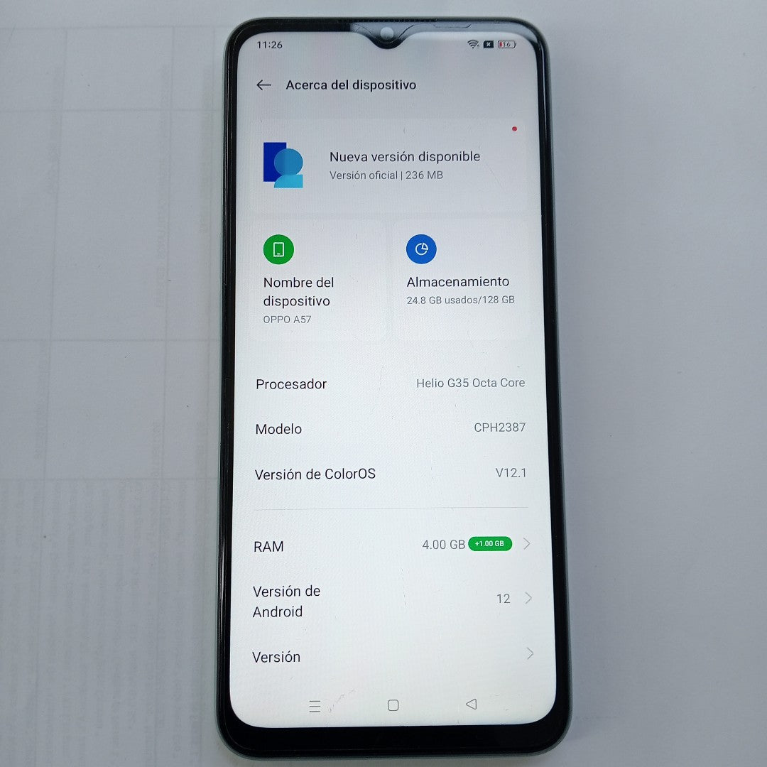 CELULAR OPPO A57 CPH2387 128 GB 4 GB RAM (SEMINUEVO)