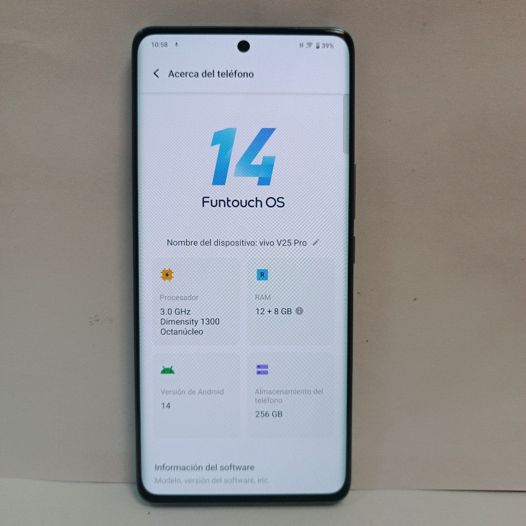 CELULAR VIVO V25 PRO V2158 256 GB 12 GB RAM (SEMINUEVO)