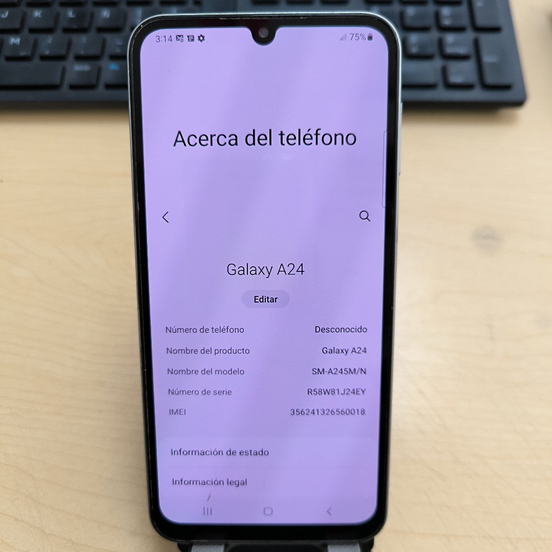 CELULAR SAMSUNG GALAXY A24 SM-A245M/N (2023) 128 GB 4 GB RAM (SEMINUEVO)