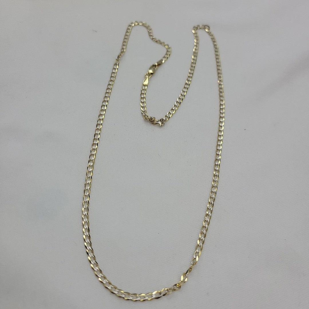 CADENAS BARBADA DIAMANTADA ORO 14K 4.4 (NUEVO)