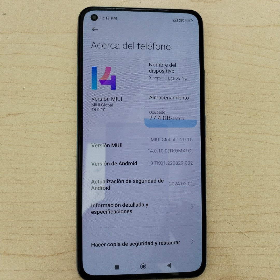 CELULAR XIAOMI MI 11 LITE 5G NE 2109119DG 128 GB 6 GB RAM (SEMINUEVO)