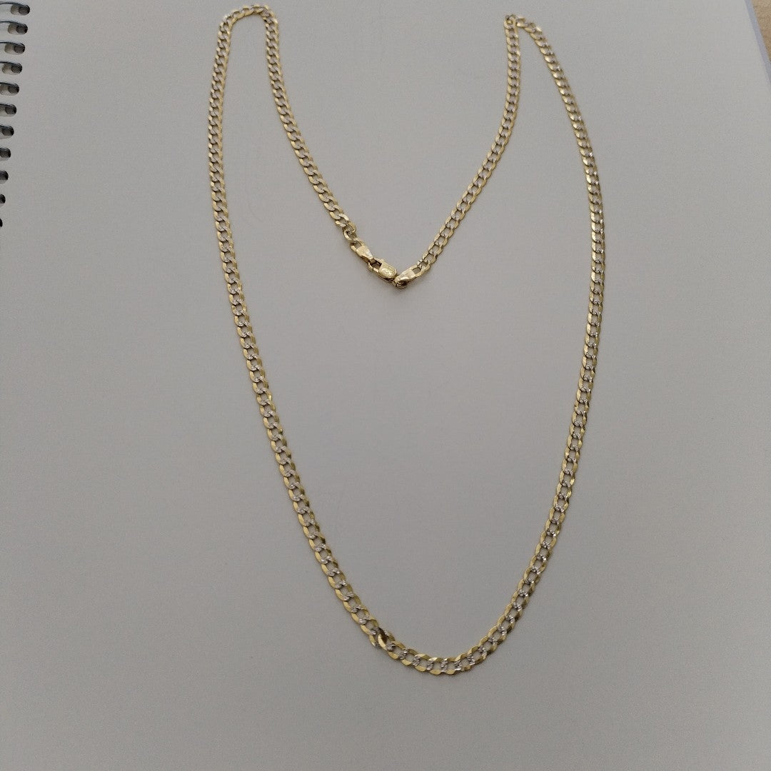CADENAS BARBADA DIAMANTADA ORO 14K 6.5 (NUEVO)