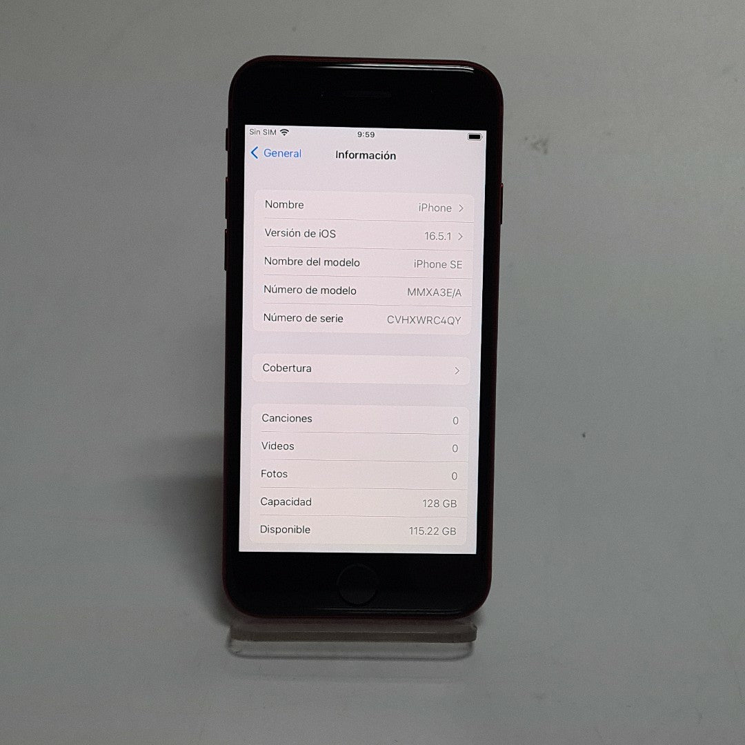 CELULAR APPLE IPHONE SE 3 A2595 128 GB 4 GB RAM (SEMINUEVO)