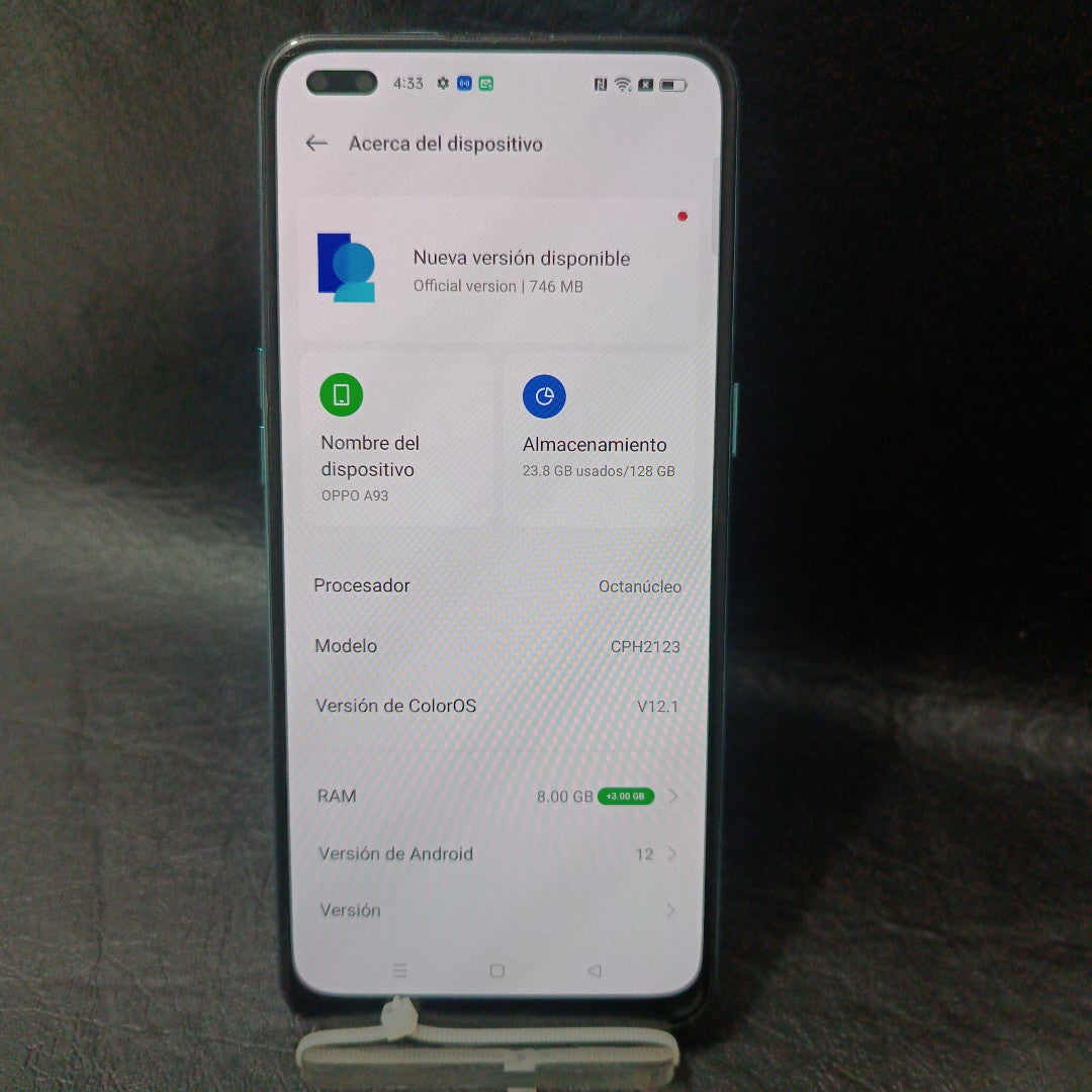 CELULAR OPPO A93 CPH2123 128 GB 8 GB RAM (SEMINUEVO)