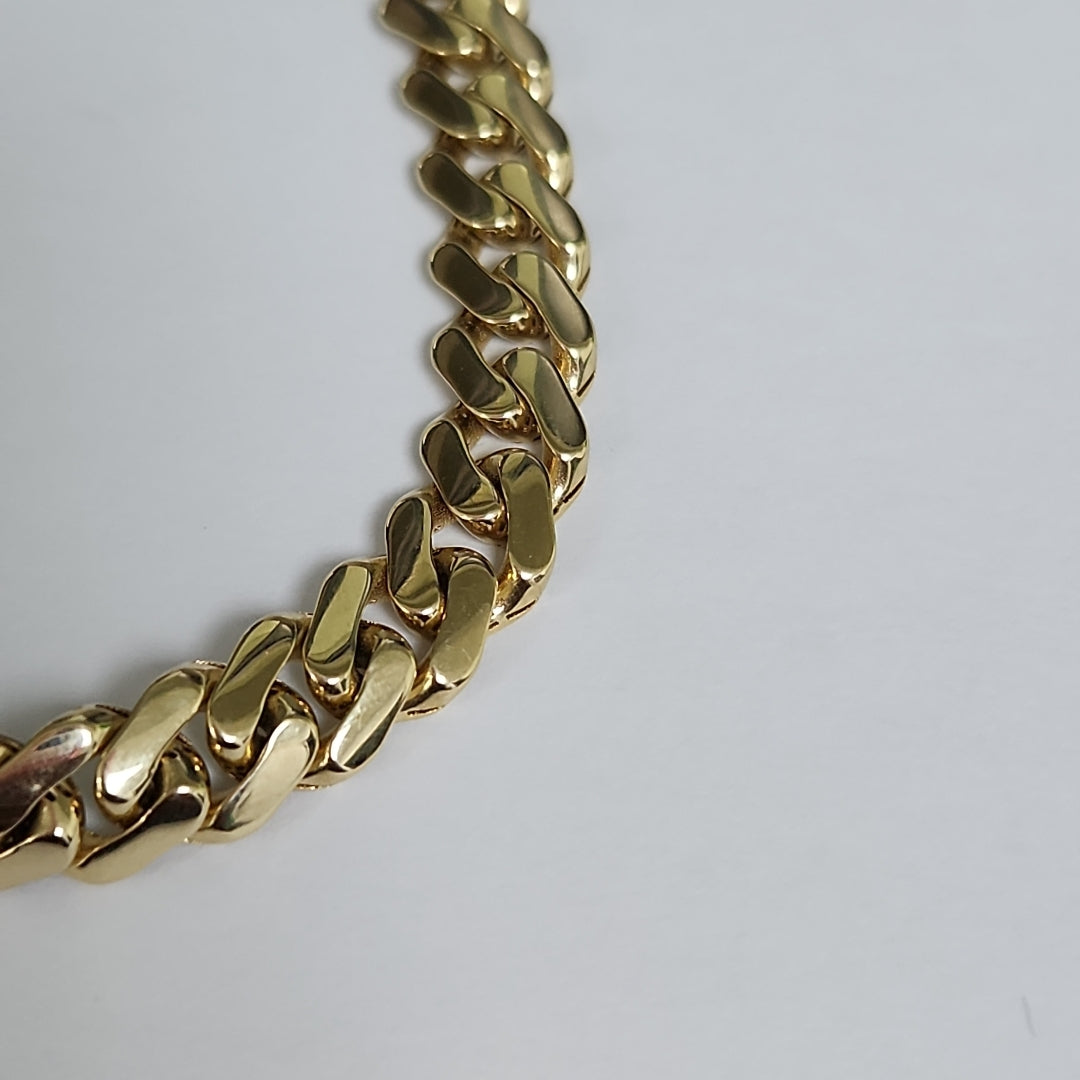 PULSERA CABALLERO MONACO ORO 10K 9.6 (NUEVO)