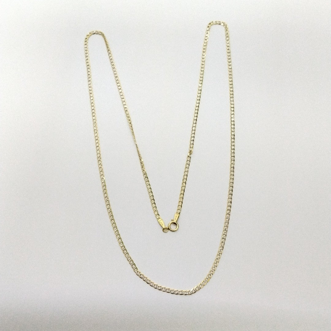 CADENAS BARBADA DIAMANTADA ORO 14K 3.4 (NUEVO)