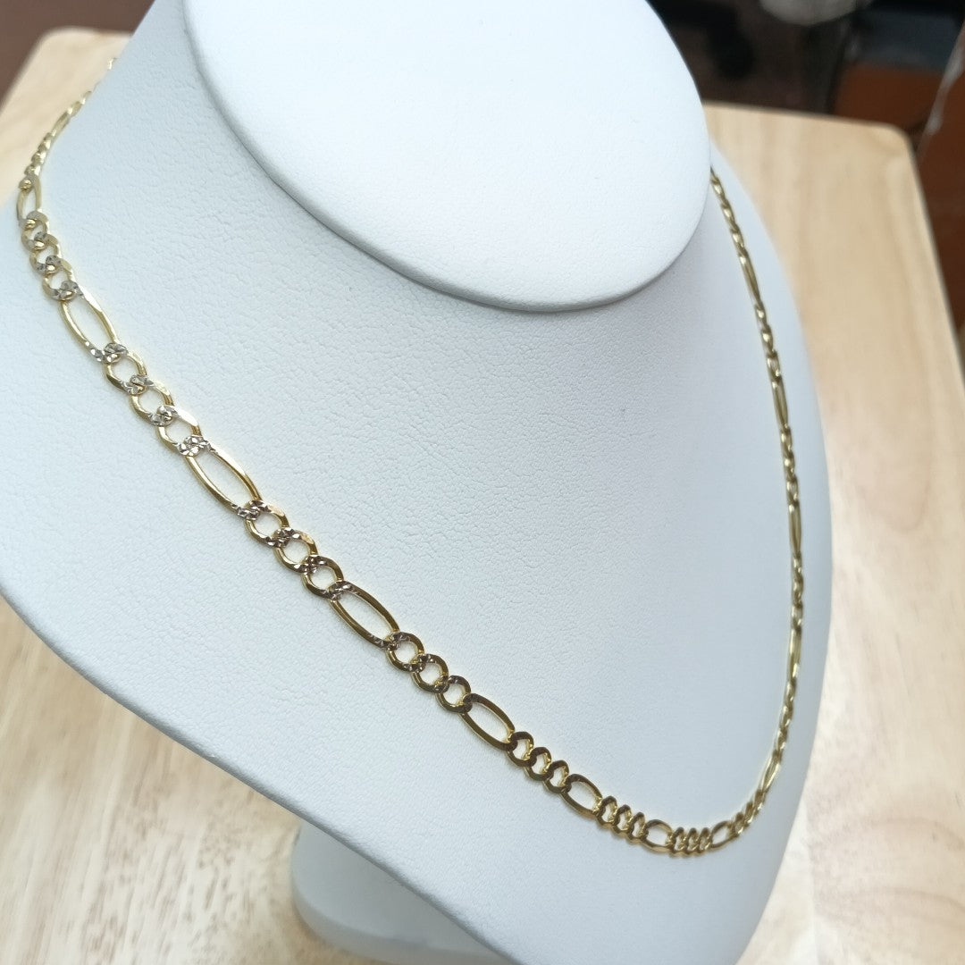 CADENAS CARTIER 3*1 DIAMANTADA ORO 14K 16.4 (NUEVO)