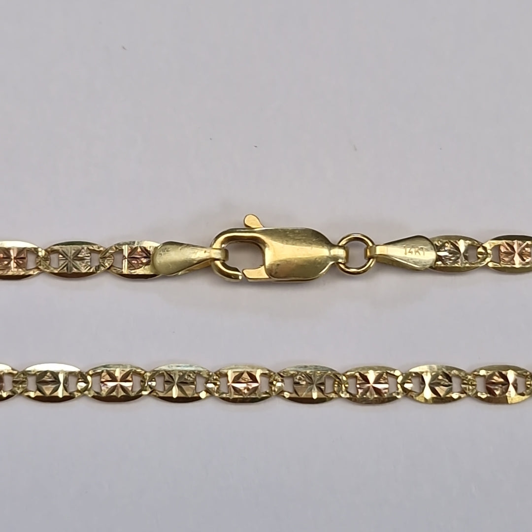 CADENAS VALENTINA/ESPEJO ORO 14K 5.7 (NUEVO)
