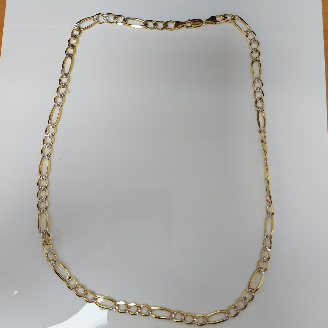 CADENAS CARTIER 3*1 DIAMANTADA ORO 10K 29.6 (NUEVO)