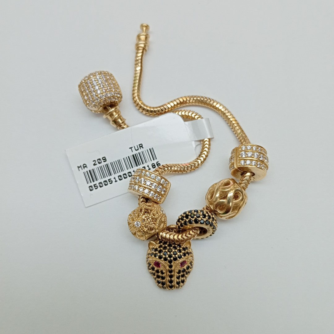 PULSERA CHARM ORO 14K 16 (NUEVO)