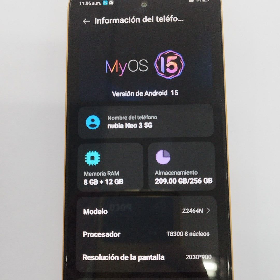 CELULAR NUBIA  NEO 3 5G Z2464N (2025) 256 GB 8 GB RAM (SEMINUEVO)
