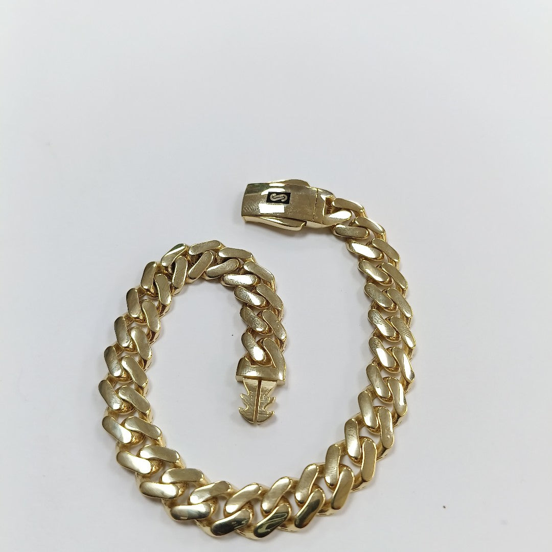 PULSERA CABALLERO MONACO ORO 14K 13.2 (NUEVO)
